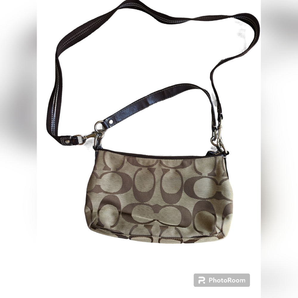 COACH CANVAS MONOGRAM SHOULDER/CROSSBODY BAG - Picture 4 of 10